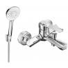 Mexen Sabre R74 bathtub mixer tap with shower head, Chrome - 7213R74-00