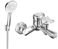 Mexen Sabre R74 bathtub faucet with shower set, chrome - 7213R74-00