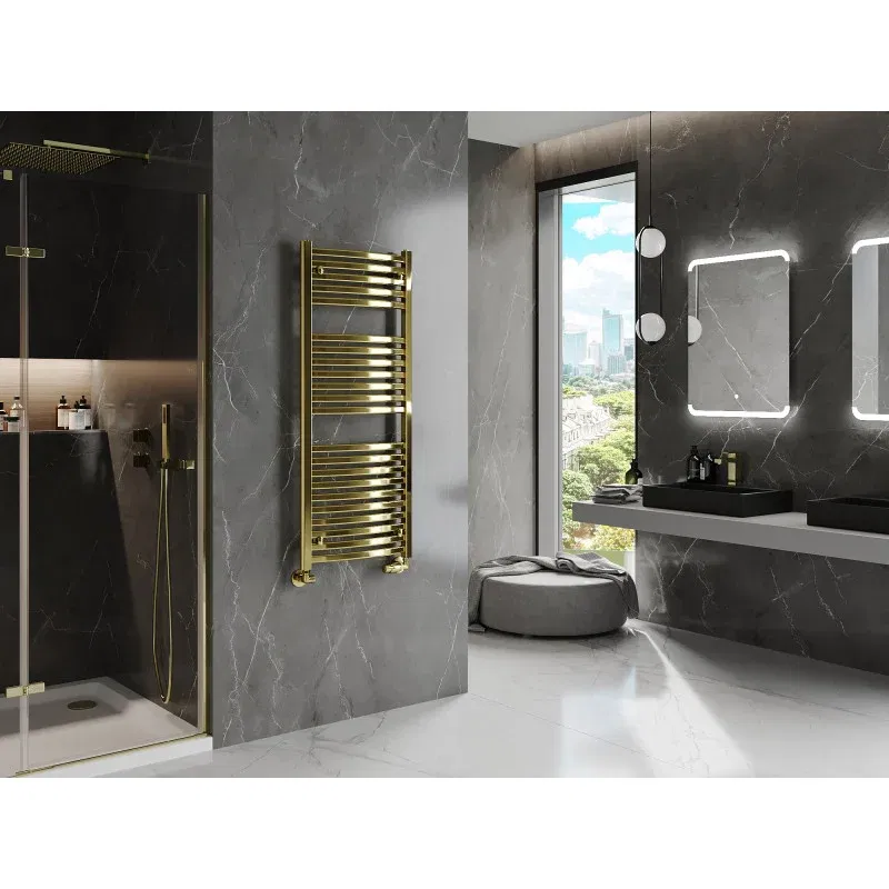 Mexen Helios bathroom radiator 1200 x 500 mm, 448 W, gold - W103-1200-500-00-50