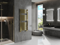 Mexen Helios bathroom radiator 1200 x 500 mm, 448 W, gold - W103-1200-500-00-50