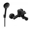Mexen Sabre R74 bathtub faucet with shower set, black - 7213R74-70