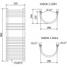 Mexen Eros bathroom radiator 900 x 318 mm, 315 W, black - W112-0900-318-00-70