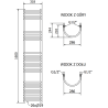Mexen Eros bathroom radiator 1600 x 318 mm, 551 W, black - W112-1600-318-00-70