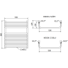 Mexen Apollo bathroom radiator 660 x 550 mm, 386 W, white - W117-0660-550-00-20