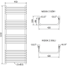 Mexen Apollo bathroom radiator 1210 x 450 mm, 566 W, white - W117-1210-450-00-20