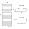 Mexen Apollo bathroom radiator 1210 x 550 mm, 641 W, black - W117-1210-550-00-70
