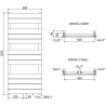 Mexen Ceres bathroom radiator 1200 x 500 mm, 610 W, black - W111-1200-500-00-70