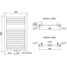 Mexen Pluton bathroom radiator 800 x 500 mm, 410 W, white - W106-0800-500-00-20