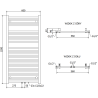 Mexen Pluton bathroom radiator 1200 x 600 mm, 726 W, black - W106-1200-600-00-70