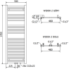 Mexen Pluton bathroom radiator 1450 x 500 mm, 721 W, white - W106-1450-500-00-20