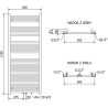 Mexen Pluton bathroom radiator 1450 x 600 mm, 835 W, black - W106-1450-600-00-70