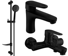 Mexen Kama DF75 bathtub set, Black - 72503DF75-70