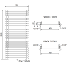 Mexen Akan bathroom radiator 1080 x 500 mm, 784 W, black - W121-1080-500-00-70