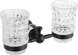 Mexen Estela double toothbrush cup, Black - 7011552-70