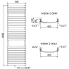 Mexen Bachus bathroom radiator 1600 x 500 mm, 787 W, black - W109-1600-500-00-70