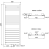 Mexen Uran bathroom radiator 1200 x 500 mm, 534 W, white - W105-1200-500-00-20