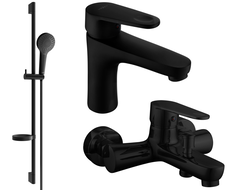 Mexen Kama DS05 bathtub set, Black - 72503DS05-70