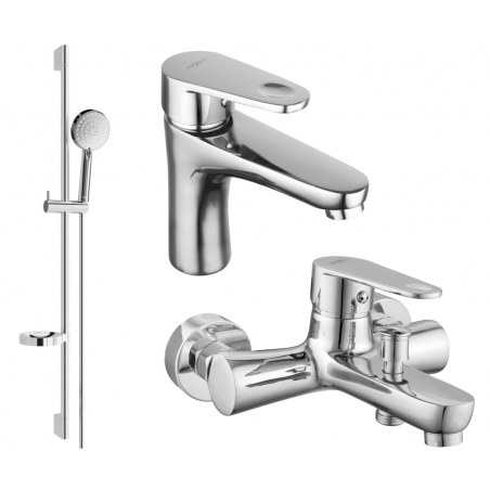Mexen Kama DS75 Bath Set, Chrome - 72503DS75-00