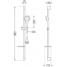 Mexen Kama DF05 shower set, Black - 72504DF05-70