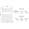 Mexen Uran bathroom radiator 800 x 600 mm, 425 W, white - W105-0800-600-00-20