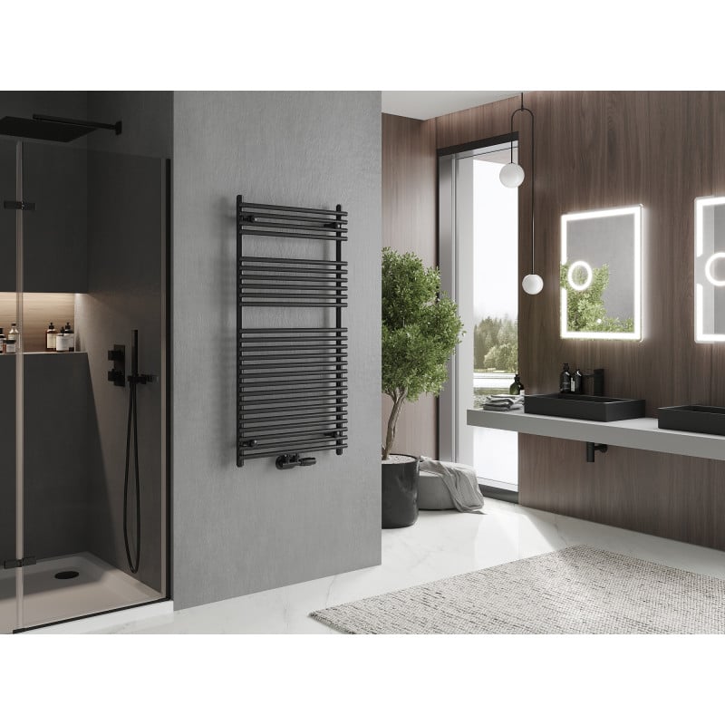 Mexen Sol towel radiator 1200 x 600 mm, 658 W, black - W125-1200-600-00-70