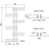 Mexen Jari decorative bathroom radiator 1005 x 550 mm, 339 W, white - W115-1005-550-00-20