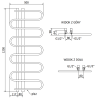 Mexen Kiso bathroom radiator 1250 x 500 mm, 256 W, white - W114-1250-500-00-20