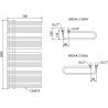 Mexen Amor bathroom radiator 1000 x 500 mm, 809 W, black - W120-1000-500-00-70