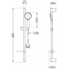 Mexen Kama DF75 shower set, Chrome - 72504DF75-00