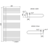 Mexen Amor bathroom radiator 1200 x 600 mm, 1083 W, black - W120-1200-600-00-70