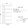 Mexen Jukon decorative bathroom radiator 988 x 500 mm, 461 W, black - W116-0988-500-00-70