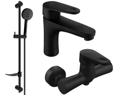 Mexen Kama DF75 shower set, Black - 72504DF75-70