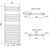 Mexen Sol Bathroom Radiator 1200 x 500 mm, 569 W, Anthracite - W125-1200-500-00-66