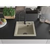 Mexen Vito 1-bowl Granite Sink with Aster Kitchen Tap, Beige - 6503-69-73450-70-B