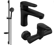 Mexen Kama DS75 shower set, Black - 72504DS75-70