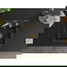Mexen Vito 1-compartment granite sink with a kitchen mixer tap Aster, Black/Gold metallic- 6503-75-73450-57-G