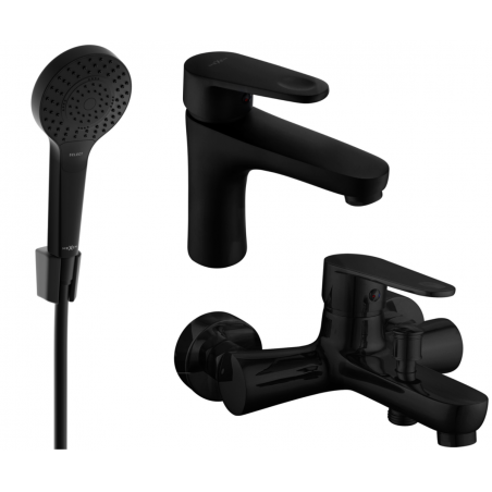 Mexen Kama R05 Bath Set, Black - 72503R05-70