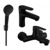 Mexen Kama R05 Bath Set, Black - 72503R05-70