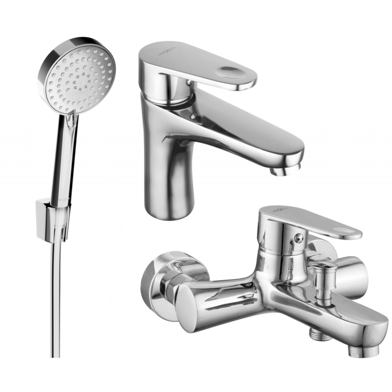 Mexen Kama R75 bath set, chrome - 72503R75-00