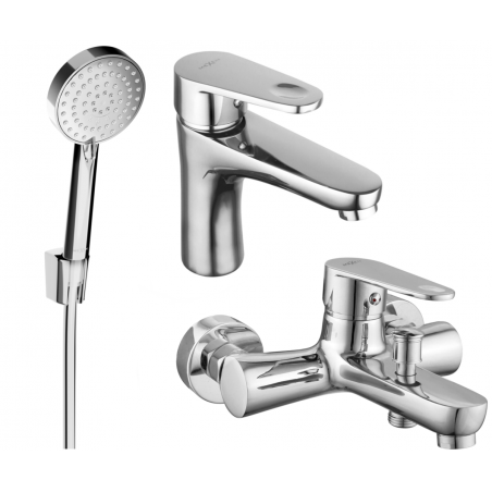 Mexen Kama R75 bathtub set, Chrome - 72503R75-00