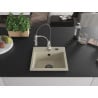 Mexen Milo 1-bowl granite sink with kitchen faucet Aster, beige - 6505-69-73450-07-B