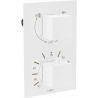 Mexen Cube 2-outlet thermostatic bathtub and shower mixer tap, White - 77502-20