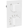 Mexen Cube thermostatic bath-shower mixer, 2-outlet, white - 77502-20