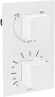 Mexen Cube 2-outlet thermostatic bathtub and shower mixer tap, White - 77502-20