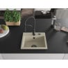 Mexen Milo 1-bowl Granite Sink with Aster Kitchen Faucet, Beige - 6505-69-73450-70-B