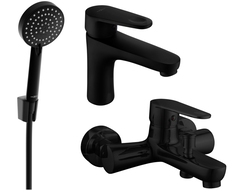 Mexen Kama R75 bathtub set, Black - 72503R75-70