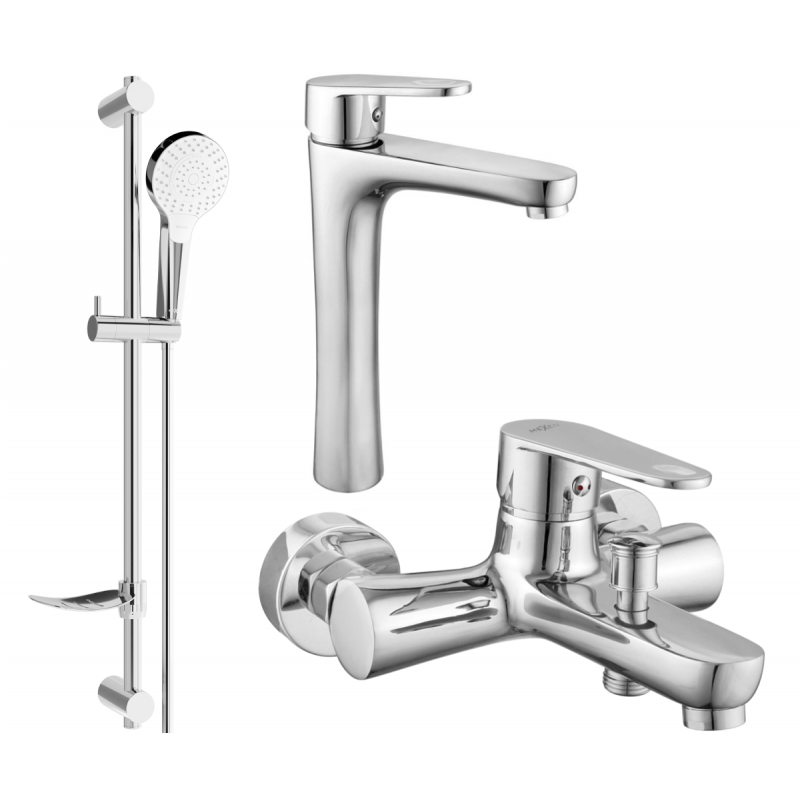 Mexen Kama DF05 bathtub set, Chrome - 72513DF05-00