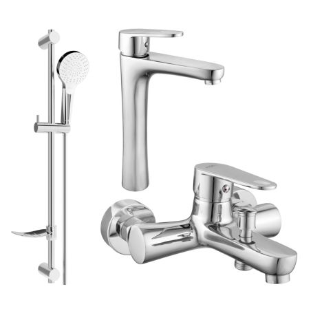 Mexen Kama DF05 Bath Set, Chrome - 72513DF05-00