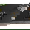 Mexen Milo 1-compartment granite sink with a kitchen mixer tap Aster, Black/Silver metallic - 6505-73-73450-57-G