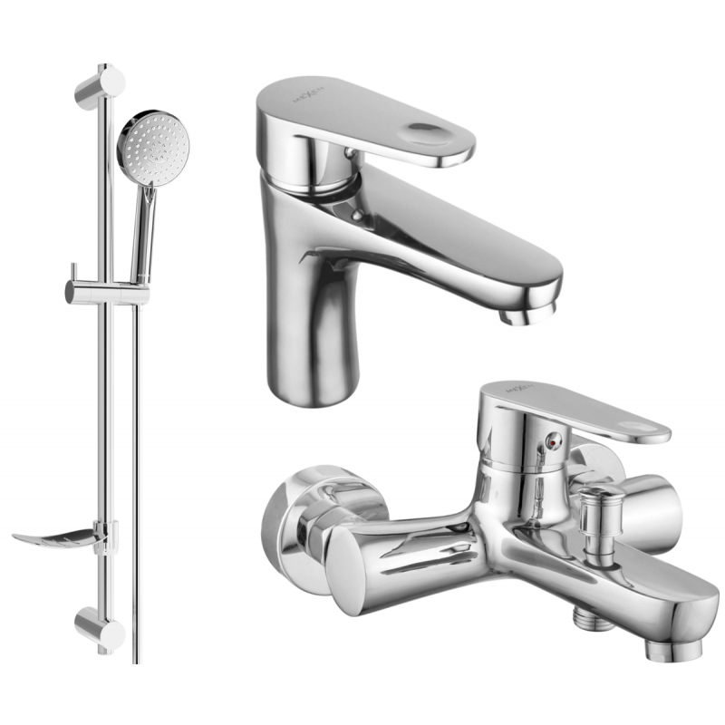 Mexen Kama DF75 bathtub set, Chrome - 72503DF75-00